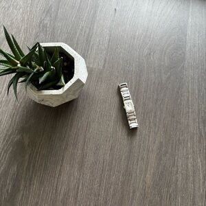 Maurice Lacroix Vintage Stainless Steel Rectangular Link Bracelet Watch